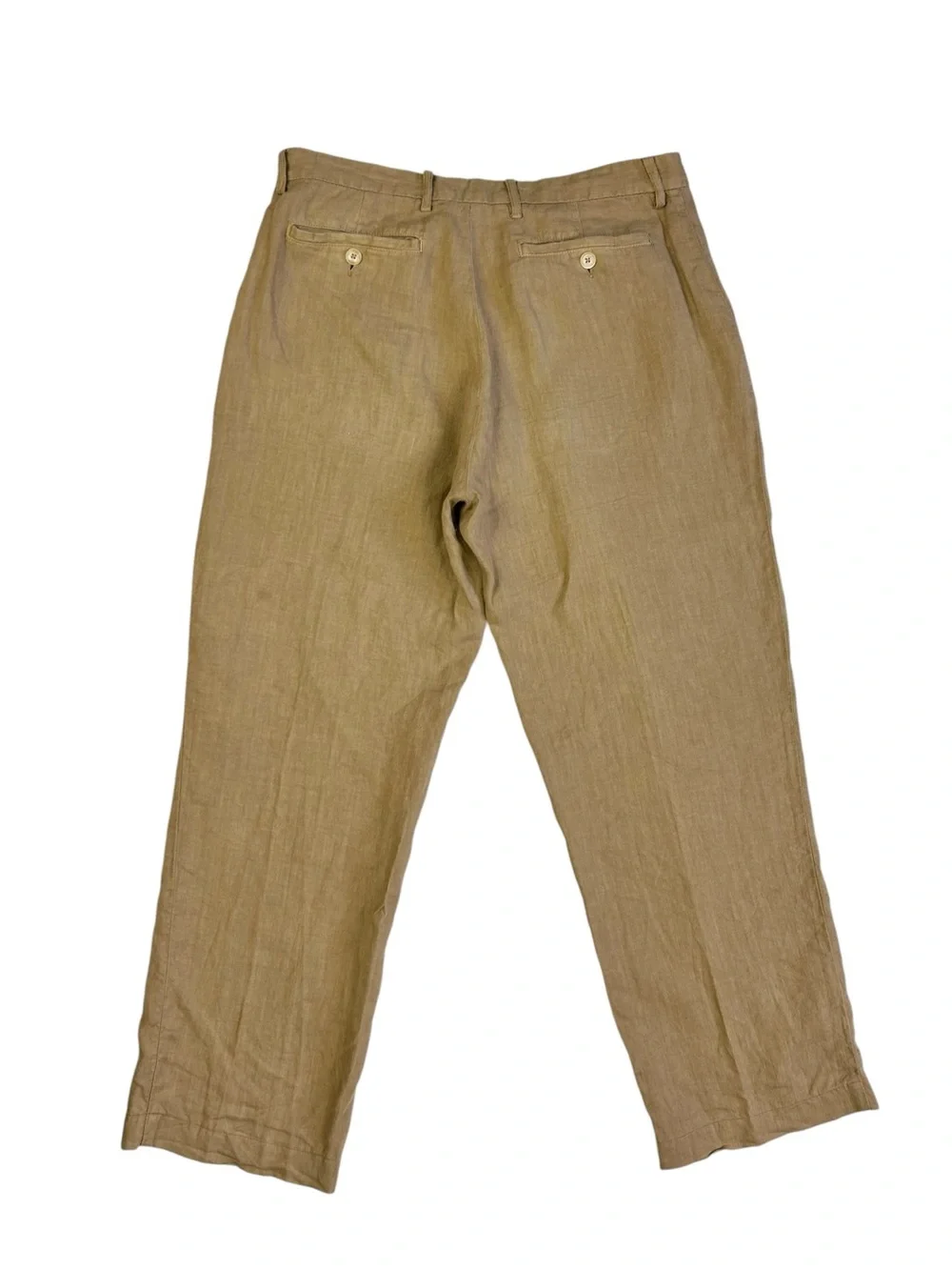Etro Milano Tan Linen Made in Italy Pants size 48